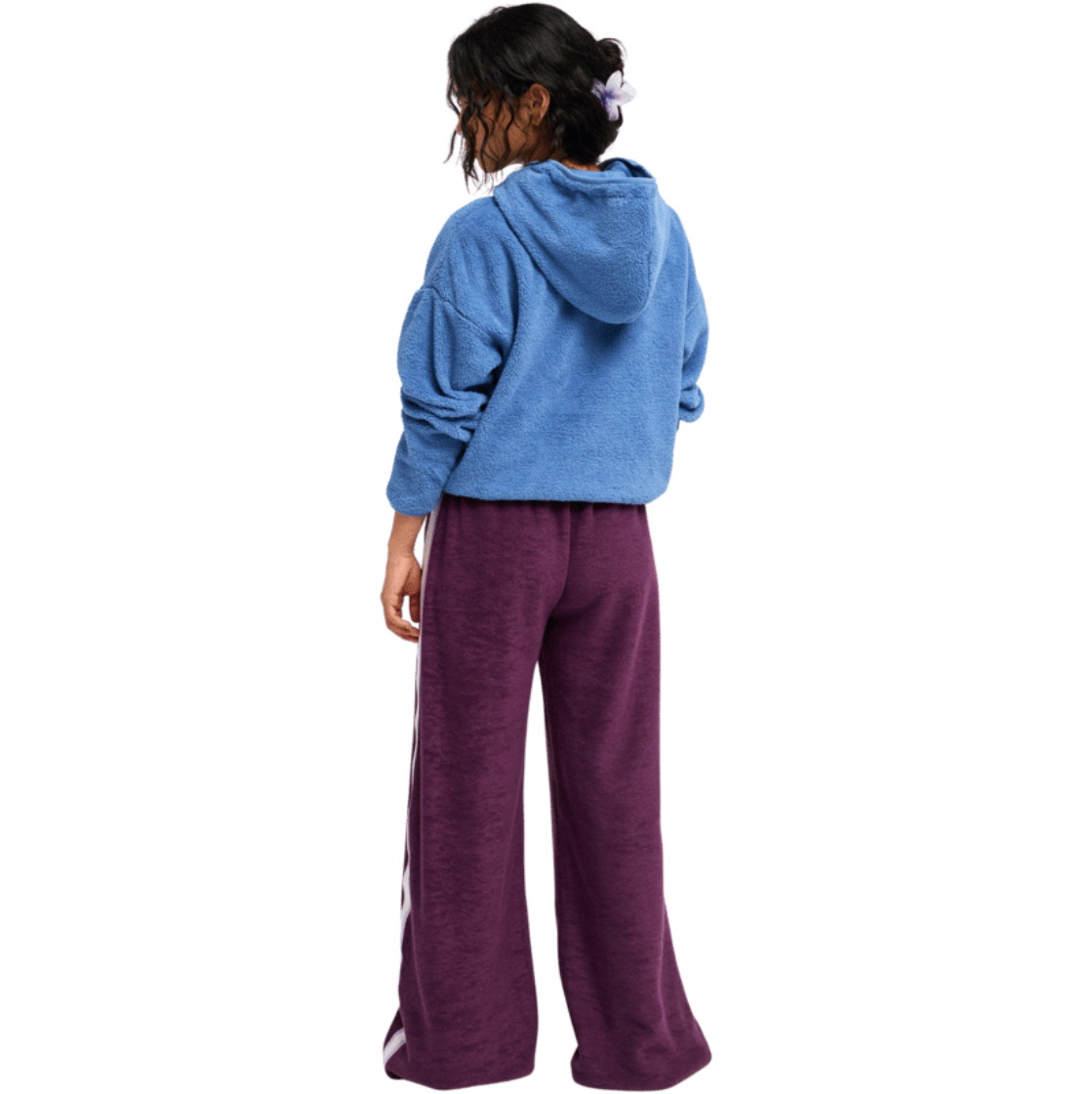 2026 Roxy Womens Cool Calling Sherpa Hoodie ERJPF03168 - Dutch Blue